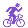 Icon Person auf einem Rad